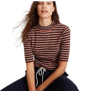 Madewell Dalston Mockneck Sweater In Stripe